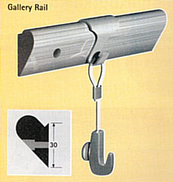 gallery rail hout max. 20 kg p/m per 10 stuks 9.7120-10